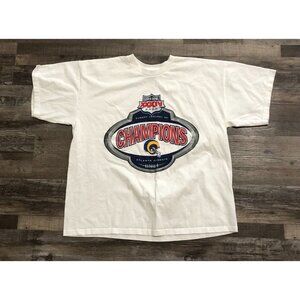 Vintage 2000 St. Louis Rams Super Bowl Champions Mens XL White T Shirt